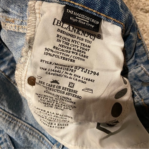 Blank NYC High-Rise Madison Crop Jeans 4 / 27 - Picture 5 of 6